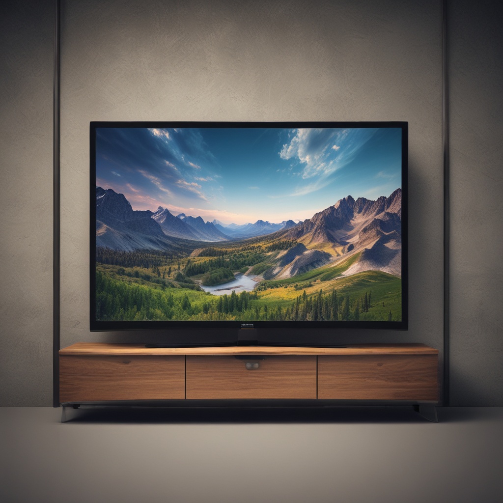 Curved TV image